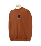 Custom embroidered mean face bowling ball design on sweatshirt