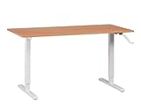 Adjustable Height Desk or Table - White Base with Large Top - Sit to Stand-Up Computer Workstation - Modern and Ergonomic