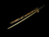 Fully Handforged Black Full Tang Crane Japanese Samurai Katana Sword #333