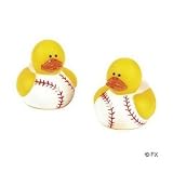 12 Mini Baseball Rubber Ducks