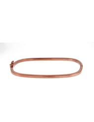 CleverEves 18Kt Gold Pink Square Bangle 2.7mm