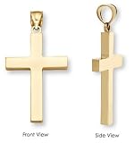 14K Gold Polished Cross Pendant