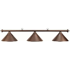 Cue and Case LP-AR Autumn Rustic 3 Shade Light Bar with Matching Shades and Modern Finial