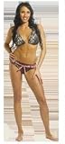 Weber Pink Trimmed Bikini Top Medium
