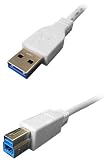 ルーメン USB3.0ケーブル 2m A-Bタイプ  ホワイト USB3-AB2WHの画像