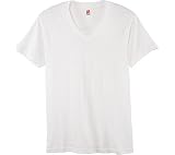 Hanes Men's ComfortSoft Tagless V-Neck T-Shirt (6 Pack),White,3XL US