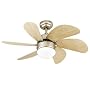 Westinghouse 7814465 Turbo Swirl One-Light 30-Inch Six-Blade Ceiling Fan, Brushed Aluminum with Frosted Globe