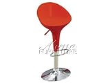 SYBIL RED FINISH ASJUSTABLE BARSTOOL BY ACME