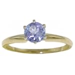 SAVE $293.98 - 14k Solid Gold Tanzanite Solitaire Ring - Size 6.50 $125.98