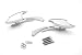 Yamaha V-Max V-Star VStar 650 Chrome Lucifer Mirrors