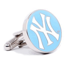 Light Blue New York Yankees Cufflinks