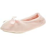 isotoner Women's Terry Ballerina,Pink,Large