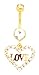 Stainless Steel Belly Ring with Clear Crystals -