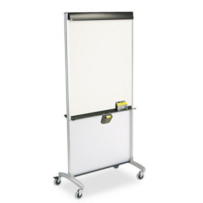 Detail image Total Erase 3-In-1 Presentation Easel with Casters - Dry-Erase, 33 1/2 x 39 1/2, Silver Frame(sold individuall)
