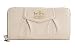 Coach Madison Pleated Leather Accordion Zip Around Wallet 44392 Parchment White