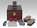 KIWI Shoe Shine Valet with Content, Wood