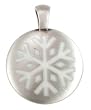 BICO AUSTRALIA JEWELRY (B135W) SNOWFLAKE - FOR WINTER MEMORIES - Comes with a Generic 18 inch (to 20in) Adjustable 4mm Black Rubber Necklace.