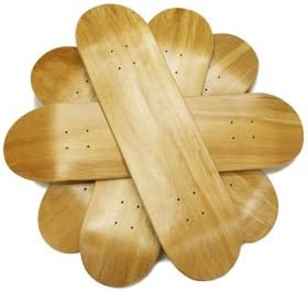 10 New 7.5" Natural Maple Blank Skateboard Decks FREE Grip (scs-101001033001-10)