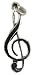 .925 Sterling Silver Treble G Clef Charm Image