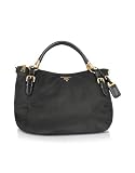 Prada Black Signature Nylon and Leather Tote Bag