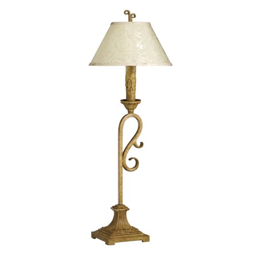 Kichler Lighting 70661 Kendale 30.5-Inch Portable Buffet Lamp, Vanilla Tone-on-Tone Floral Hard Back Shade