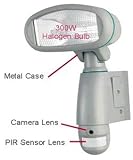 Hidden Surveillance Camera DVR - Exterior Motion Light Covert Camera w/Built in Digital Video Recorder, up to 8GB SD, Audio, Voice Recording