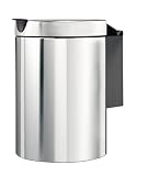 BRABANTIA 218644 Wandkosmetikeimer 3 L brilliant steel