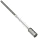 PFERD Cylindrical Carbide Bur, Long-Length, Uncoated (Bright) Finish, Double Cut, Plain End