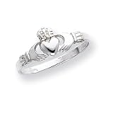 925 Sterling Silver Heart Claddagh Ring Wedding Band