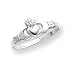 925 Sterling Silver Heart Claddagh Ring Wedding Band