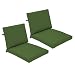 Strathwood Falkner Lounge Deep Seat Arm Chair Polyester Cushions, Set of 2, Solid Wasabi
