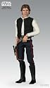 Sideshow Heroes of the Rebellion Collectibles Star Wars Deluxe 12 Inch Action Figure Han Solo: Smuggler (Tatooine)