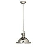 Kichler Lighting 2665PN 1-Light 100-Watt Incandescent Mini Pendant