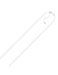 0.90mm 14K White Gold Adjustable Cable Chain