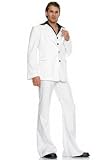 3Pc Saturday Night Fever Disco King Sexy Holiday Party Costume(White;Medium/Large)