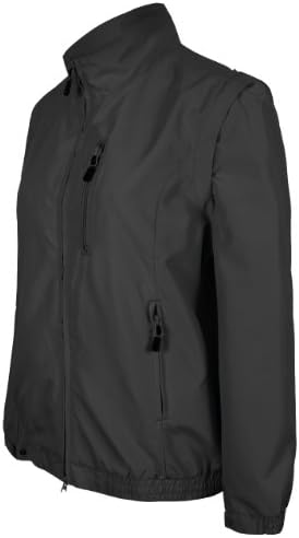 Tres Bien Golf Women's 2 in 1 Convertible Jacket / Vest (Medium, Black)