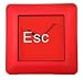 Escape Command Key Clock Red