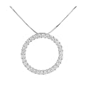 Sterling Silver CZ Circle Pendant
