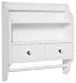 Taymor Decorative Wall Shelf with Drawers, Bars and Chrome Accents Taymor Decorative Wall Shelf with Drawers, Bars and Chrome Accents