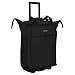 Olympia Rolling Shopper Tote,Black,One Size