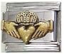 Clearly Charming Claddagh Italian Charm Bracelet Link
