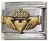 Clearly Charming Claddagh Italian Charm Bracelet Link