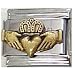 Clearly Charming Claddagh Italian Charm Bracelet Link