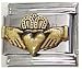 Clearly Charming Claddagh Italian Charm Bracelet Link