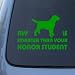 HONOR STUDENT - LAB - Vinyl Dog Decal Sticker #1529 | Vinyl Color: Green