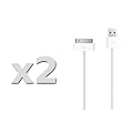 2 X Apple iPad 2 & iPad & iphone 4S iPhone 4 3GS 3G USB Data Sync & Charge charging Cable