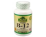 Alfa Vitamins Vitamin B12 1000 mcg 90 tablets Blood Brain Nervous System Health
