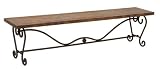 Elegant Wood Metal Bench