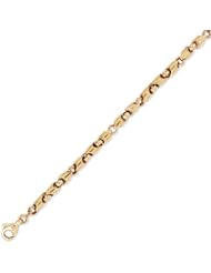 14K Solid Yellow Gold HipHop Bullet Chain Bracelet 4.5mm (3/16 in.) - 8.5 in.