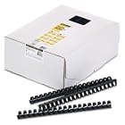 Fellowes 52367 Black Plastic Binding Combs, Letter Size, 150 sheet capacity, 3 4, 100 pk by Fellowes
